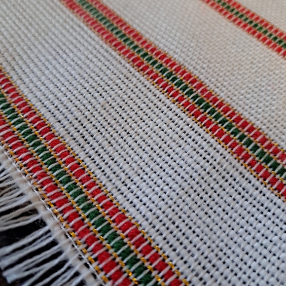 Set of 6 Vintage Handwoven Christmas Placemats 19"x13" - Picture 8 of 8